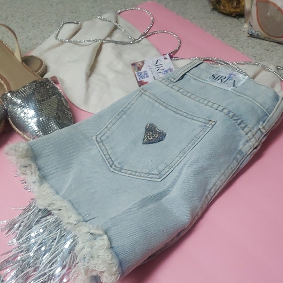 Light Blue Denim Shorts - Picture 10 of 14